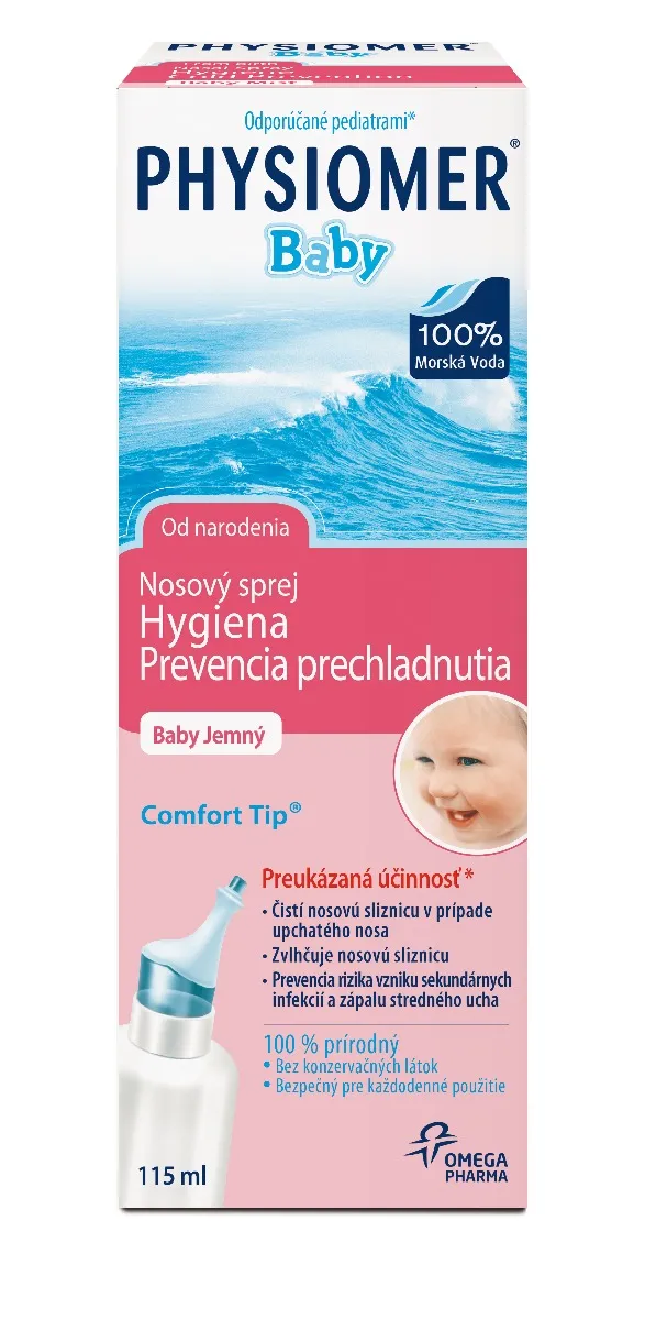 PHYSIOMER Baby izotonický 1×115 ml, izotonický, s obsahom morskej vody
