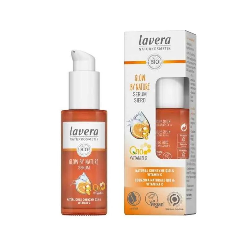lavera Pleťové sérum Glow by Nature s Q10 a Vit C 1×30 ml, pleťové sérum