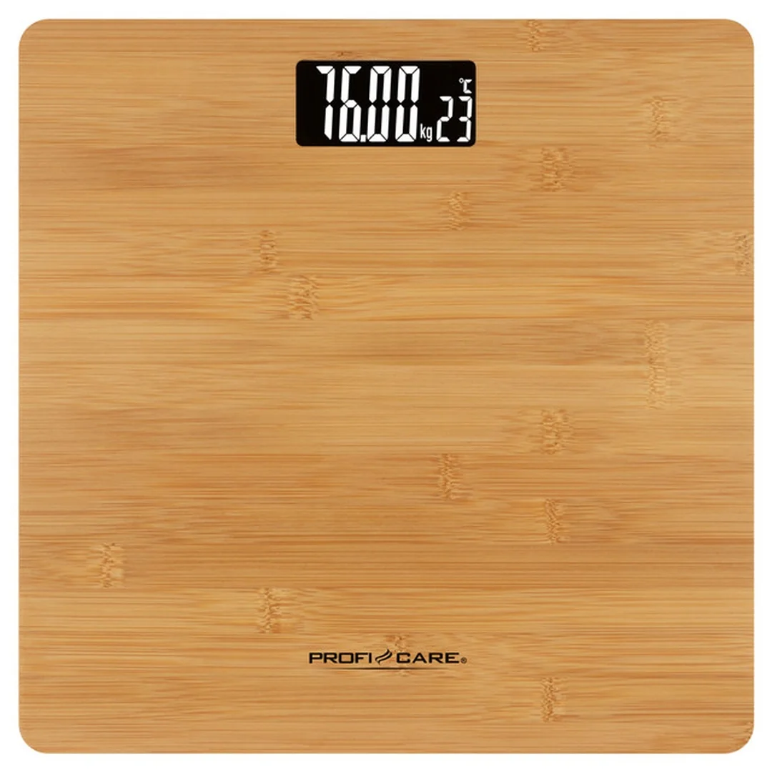 ProfiCare PW 3103 digitálna bambusová osobná váha 180 kg s teplomerom