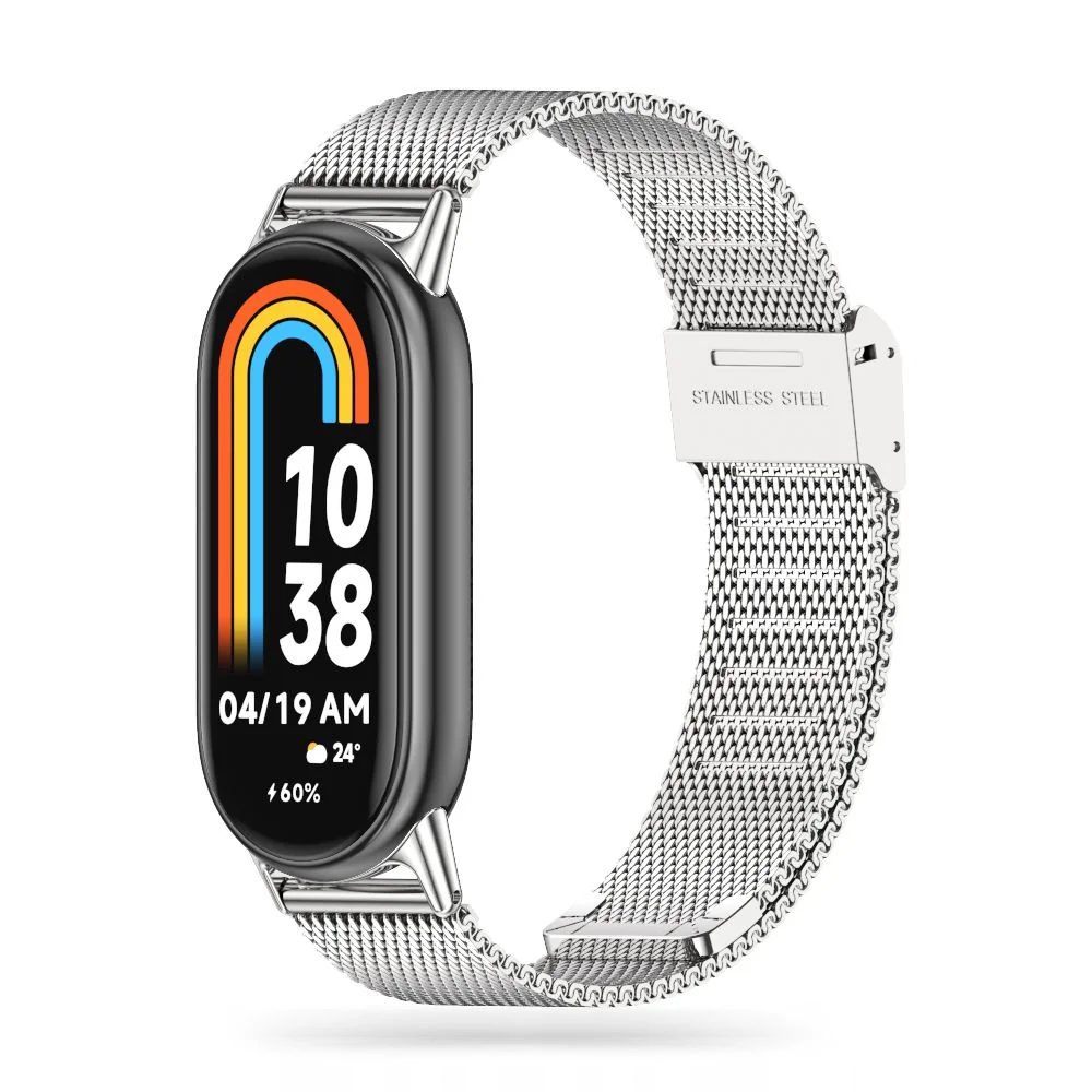 Tech-Protect Milanese remienok na Xiaomi Smart Band 8 / 9 silver