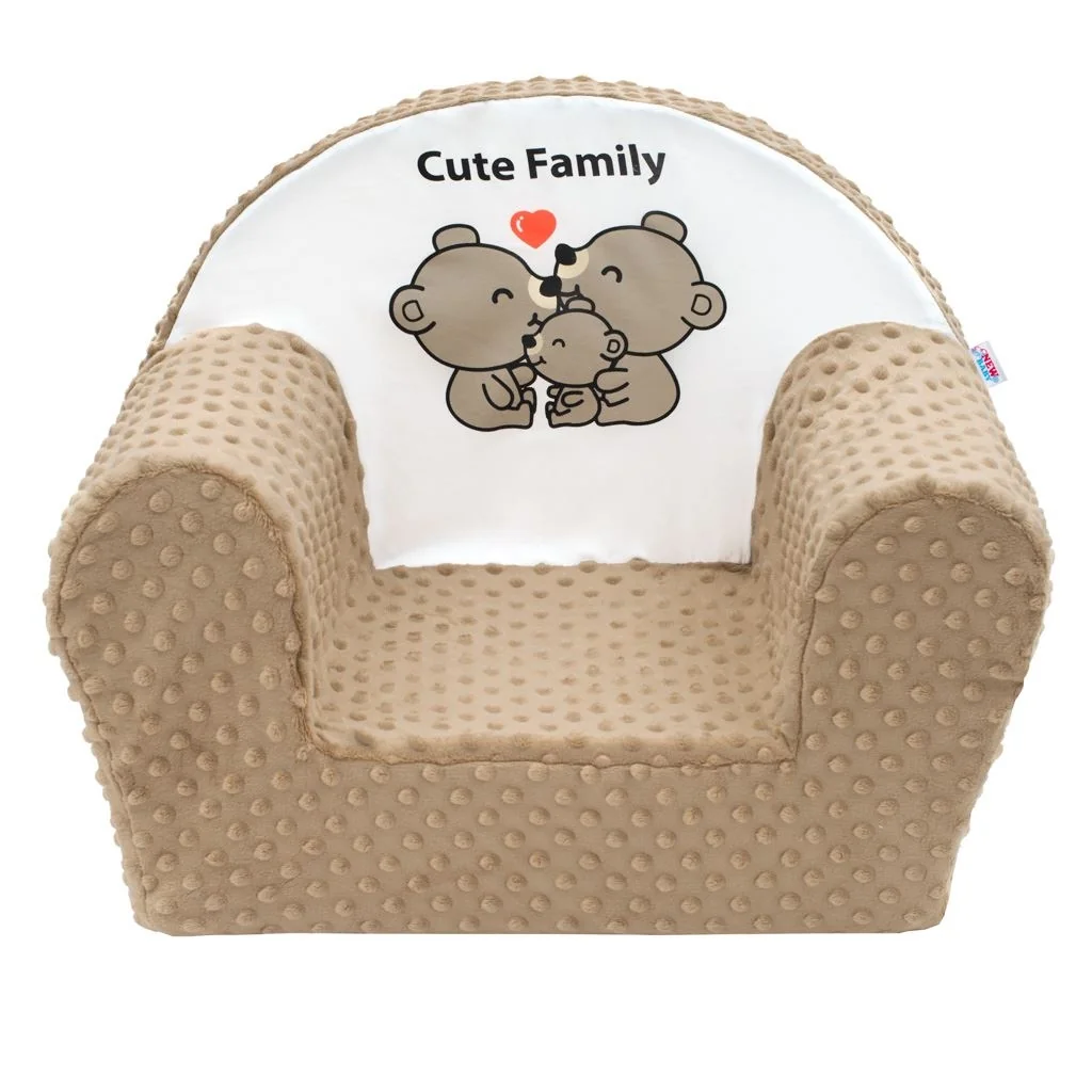 Detské kreslo z Minky New Baby Cute Family cappuccino , 20C41223