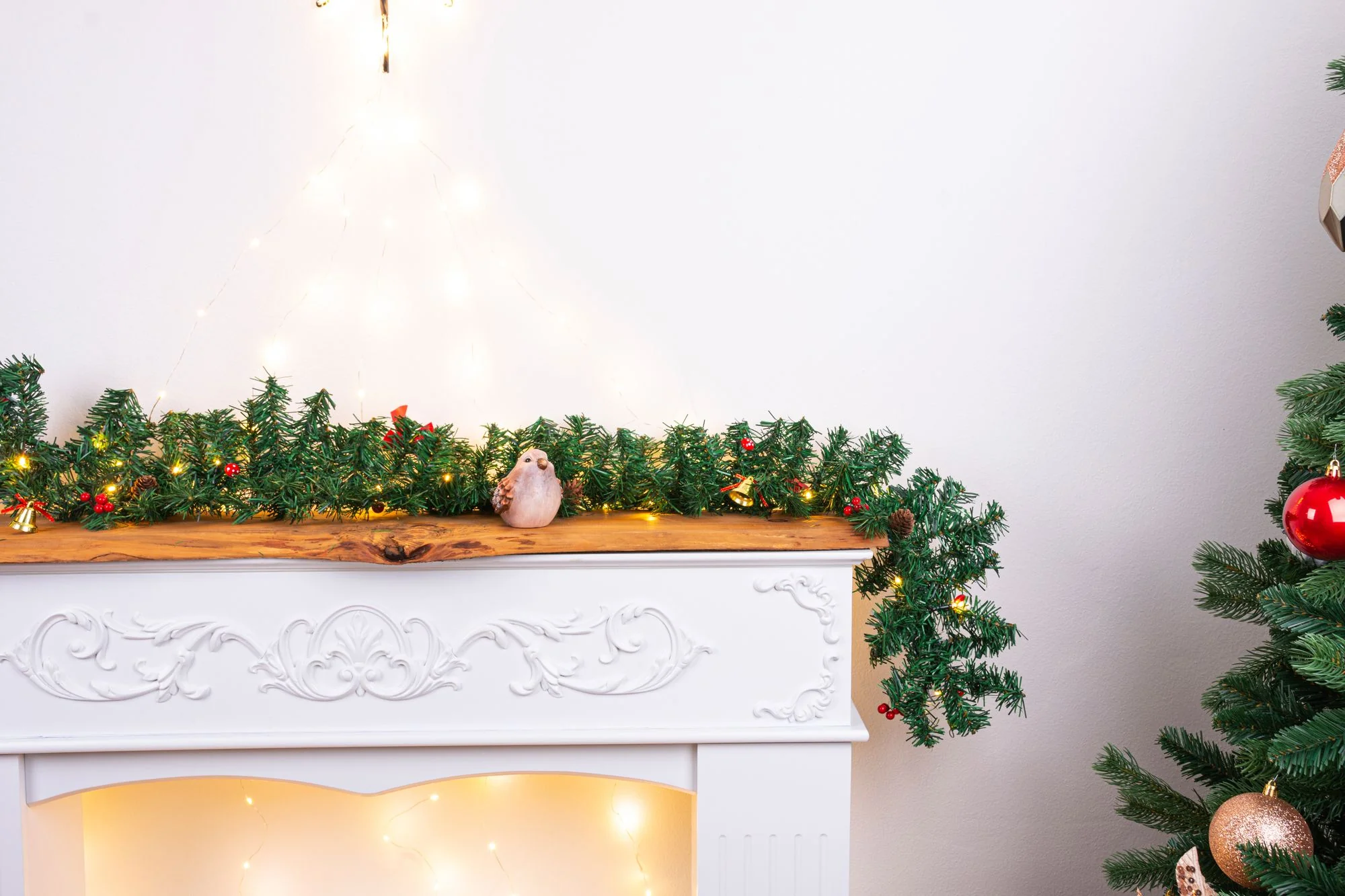 MagicHome vianočná LED girlanda, 1 ks 50 LED, teplá biela, 3xAA, 8 funkcií, dĺžka 2,7 m