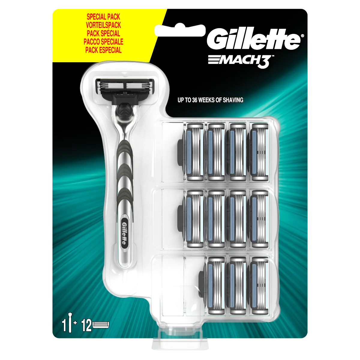 Gillette Mach3 Special Pack Strojcek + 12nh 1×1 ks, holiaci strojček