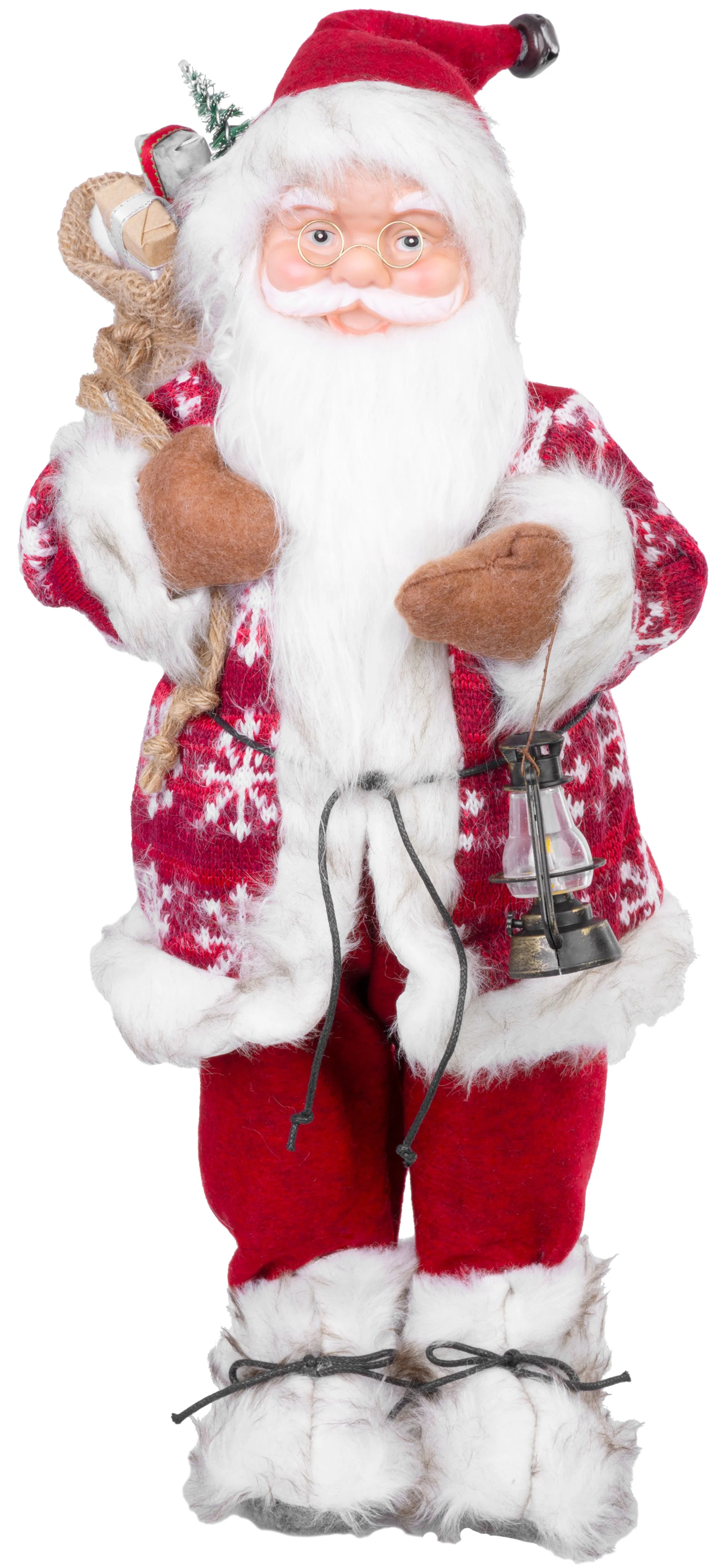 MagicHome vianočný Santa, 1 ks Stojaci, červený, 60 cm