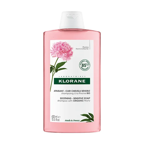 KLORANE Šampón s BIO pivóniou 1×400ml, šampón na citlivú a podráždenú vlasovú pokožka