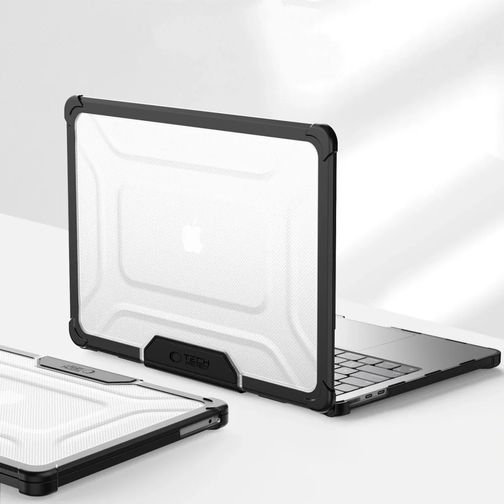 Tech-Protect Smartshell Pro kryt na MacBook Air 13 M2 - M5 / 2023-2026, čierny/priesvitný , čierny/priesvitný