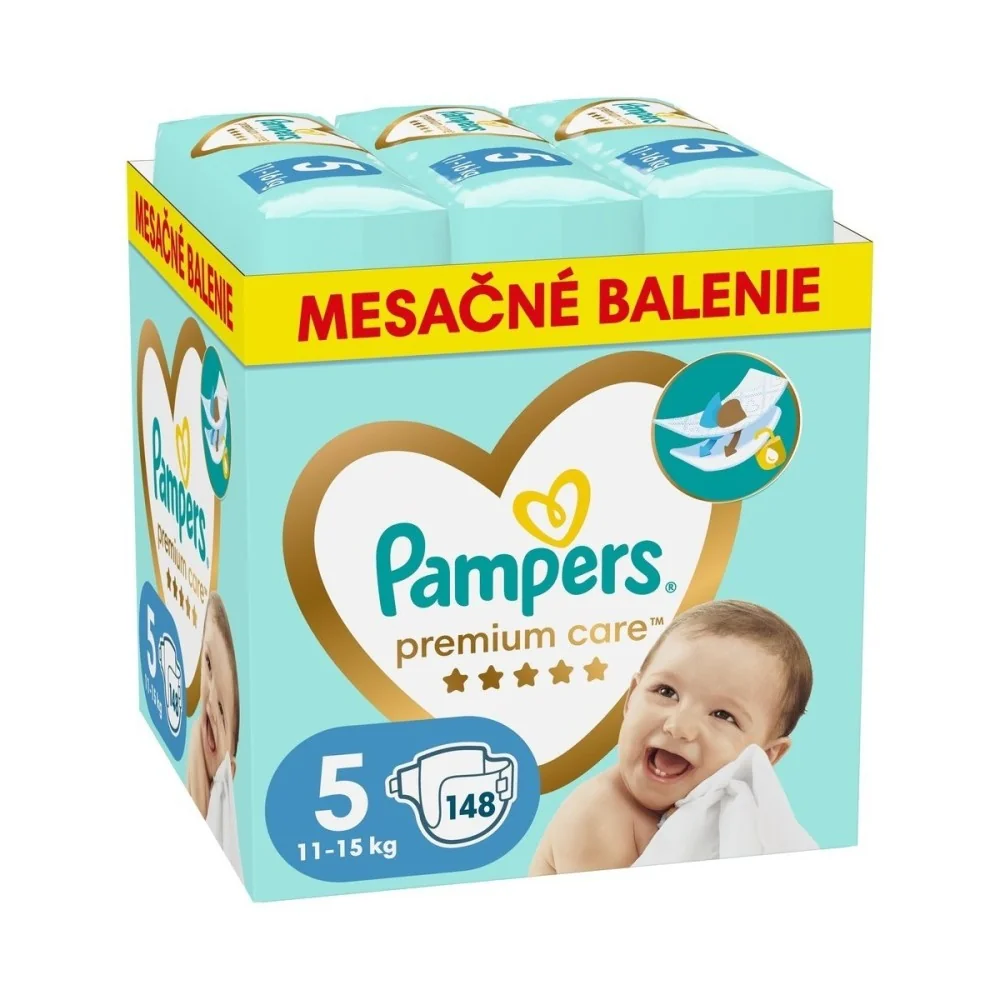 Pampers Premium MBP S5 148ks (11-16kg) 1×148 ks, plienky