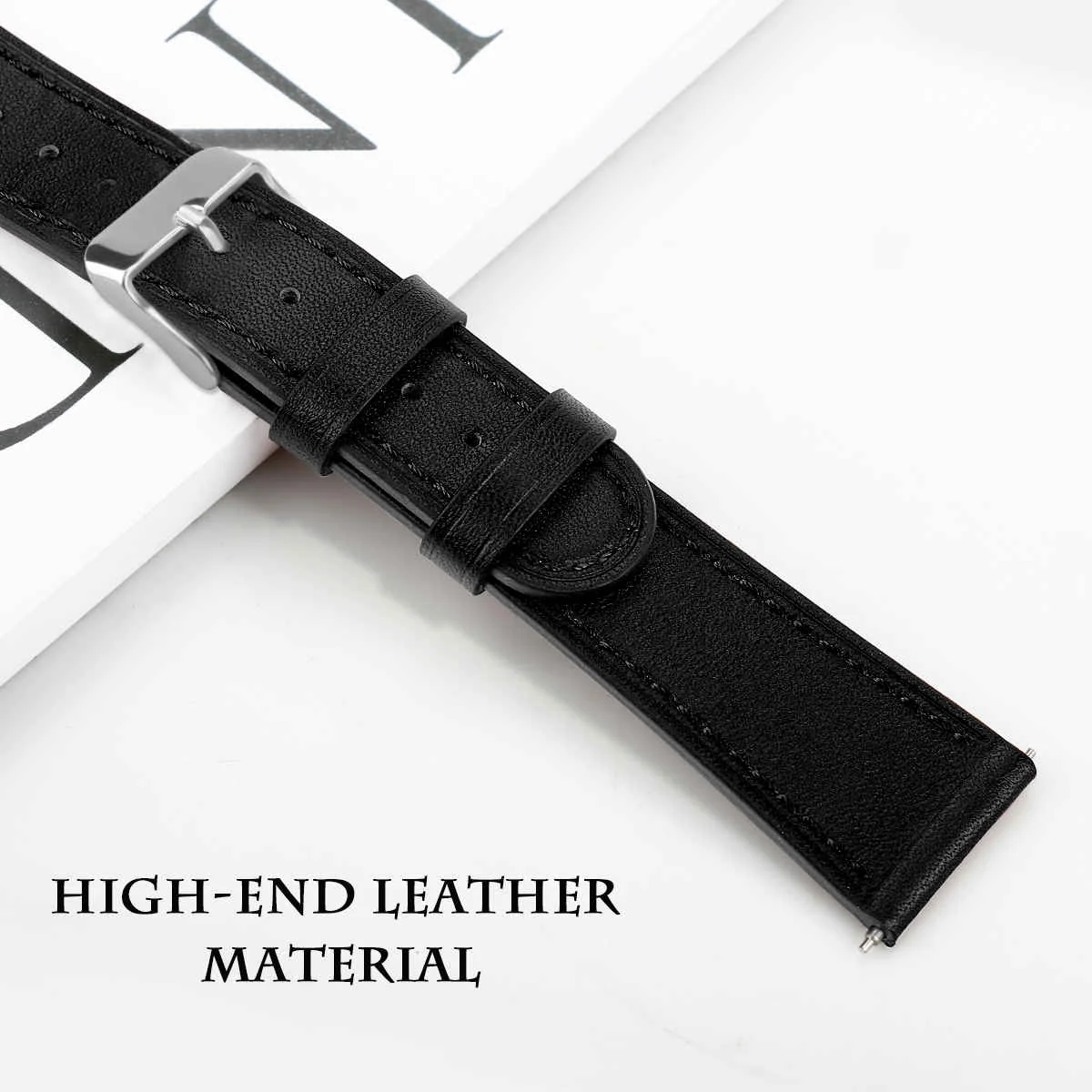 BStrap Leather Italy remienok na Xiaomi Amazfit Bip black