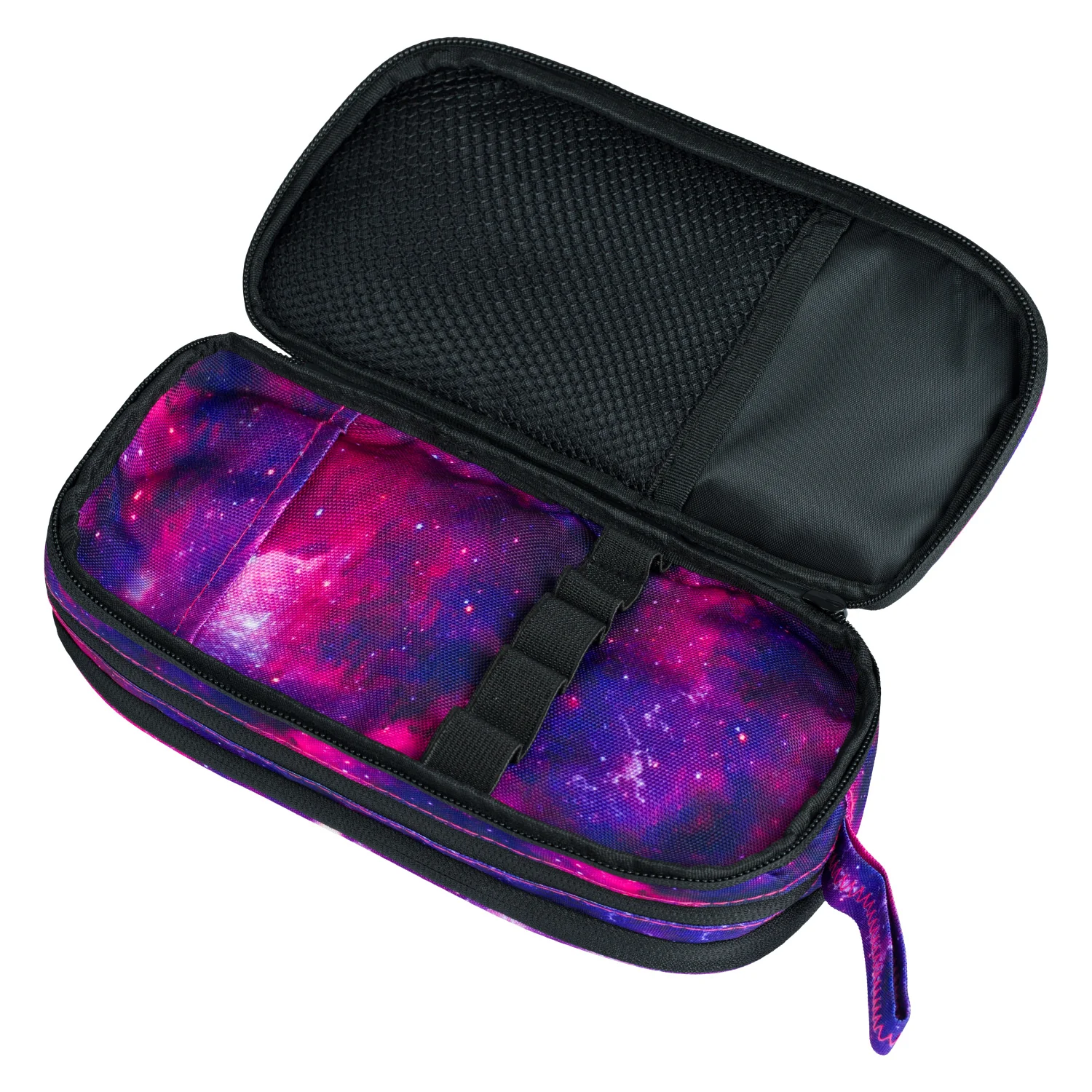 Baagl študentský peračník etui Galaxy fialovo-čierny