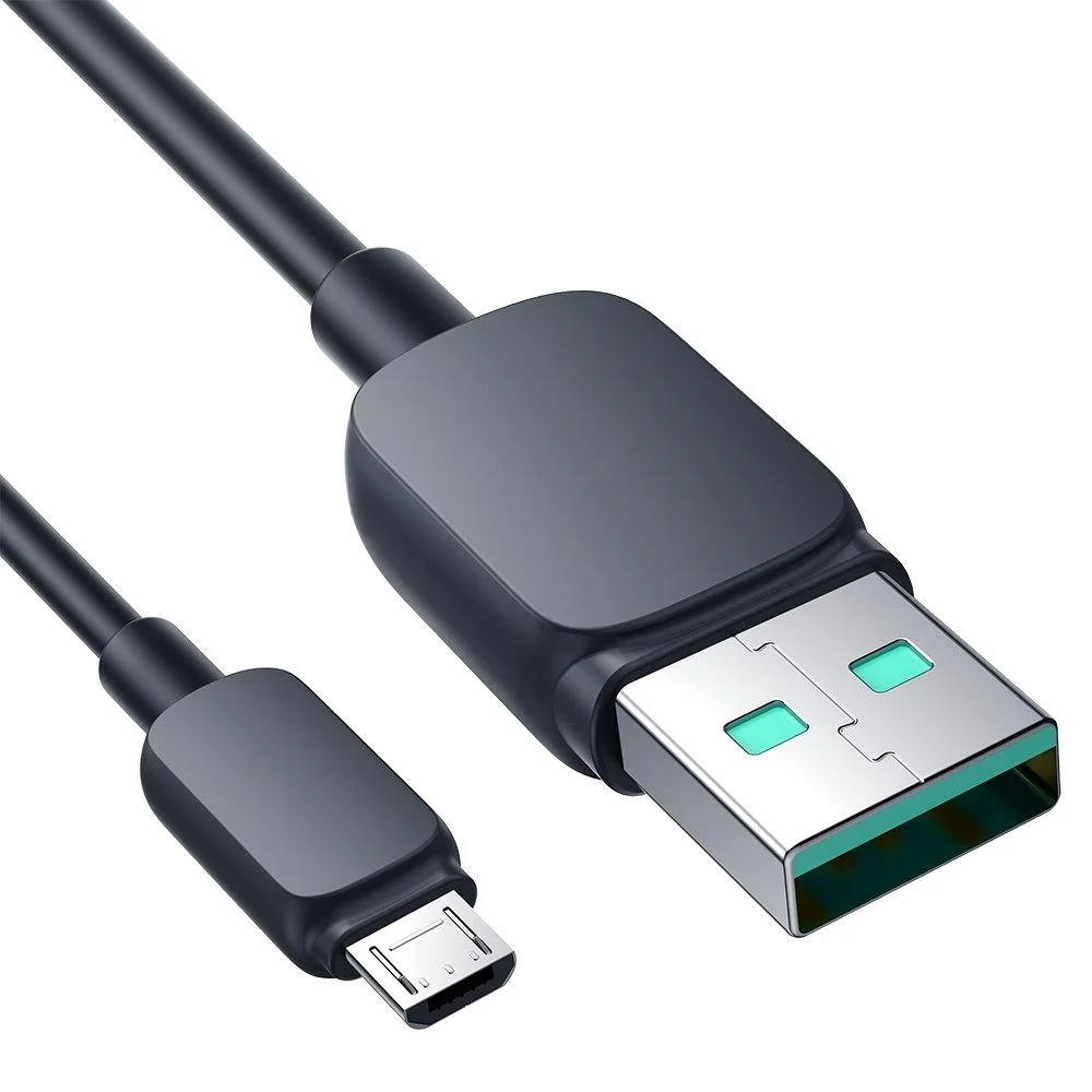 Micro USB kábel 2.4A 1.2m - čierna