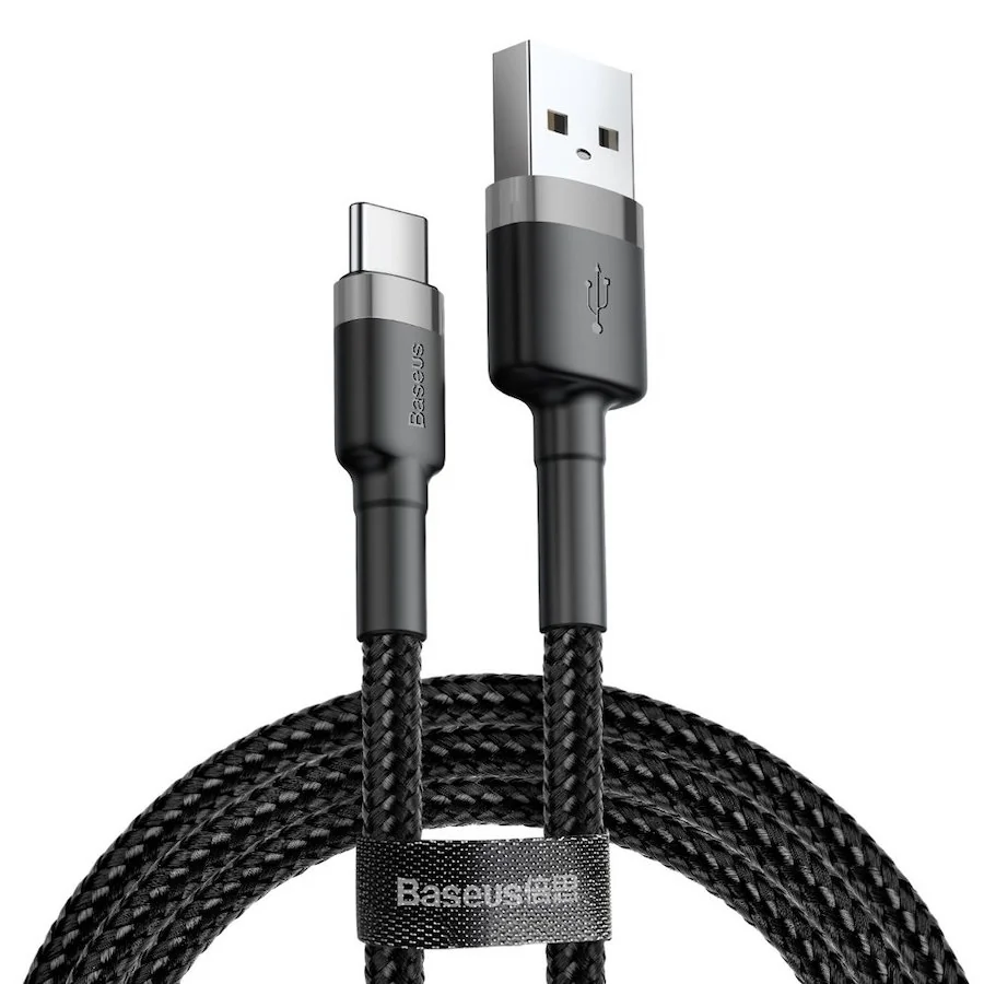 Baseus Cafule kábel USB / USB-C QC 3.0 2A 3m, čierny/sivý