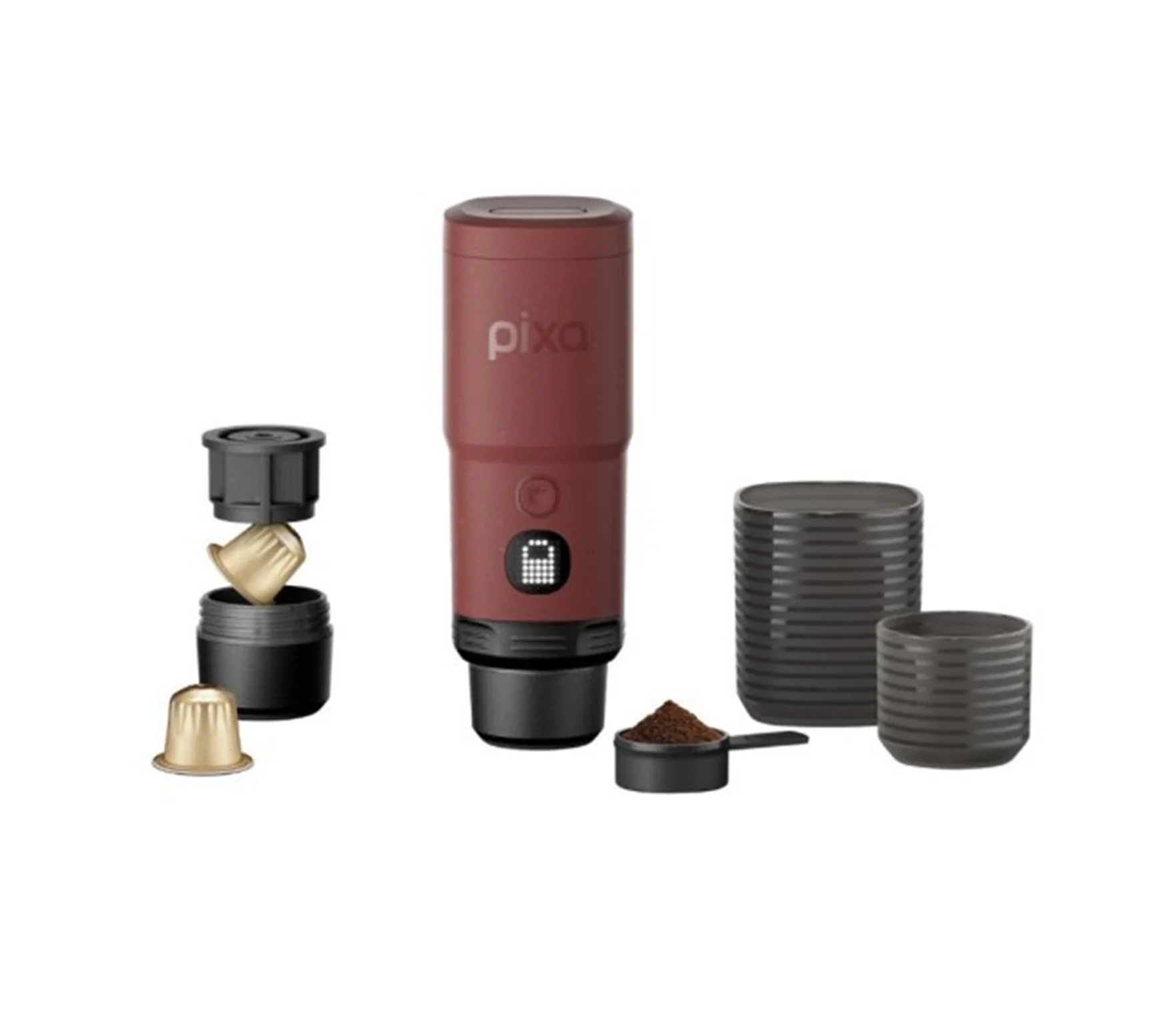 Cestovný kávovar Pixapresso – Tuscan Red