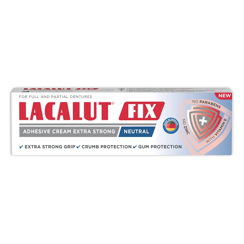 Lacalut FIX extra silný fixačný krém s neutrálnou príchuťou