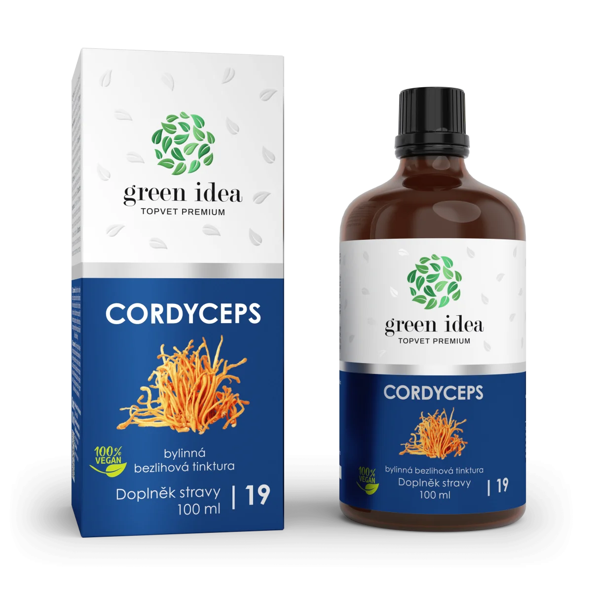 Cordyceps - bezliehová tinktúra 100 ml - Green idea