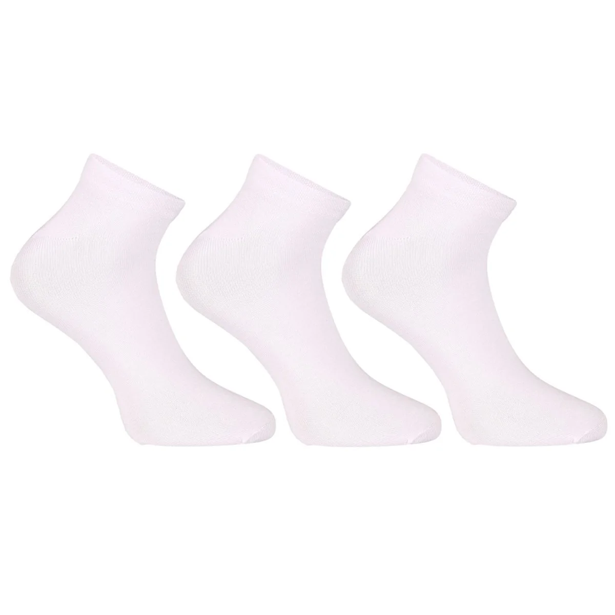 3PACK ponožky nízke bambusové biele (3PBN02) L