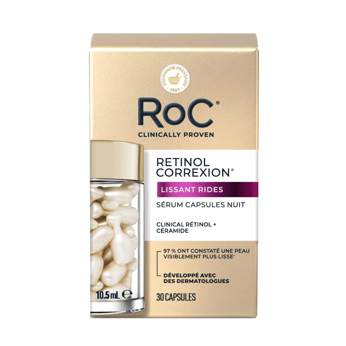 RoC Retinol Correxion Vyhladzujúce retinolové kapsuly, 30 ks 30 ks