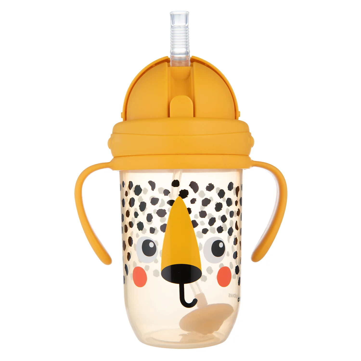 Canpol babies Hrnček netečúci so slamkou a závažím BabiesBoo 270ml gepard 1×1 ks, hrnček