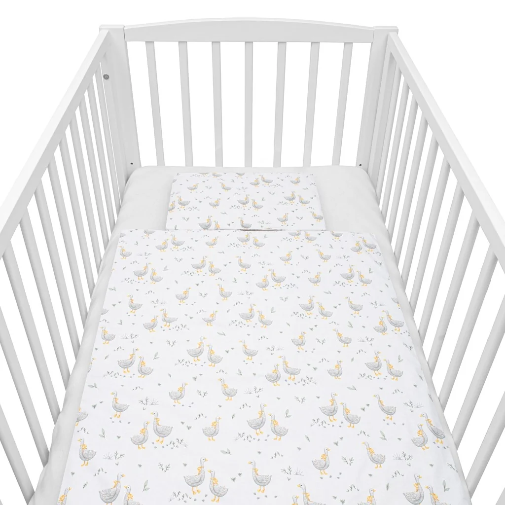 Bavlnený set do postieľky s výplňou New Baby Husičky 90x120 cm ,