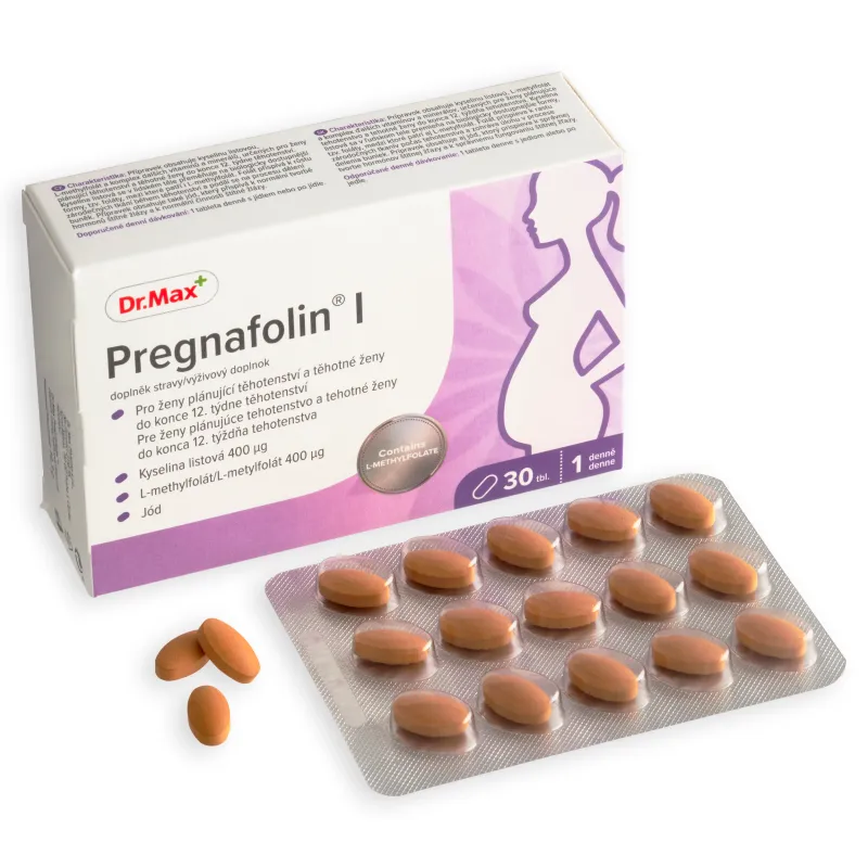 Dr. Max Pregnafolin I 1×30 tbl, výživový doplnok pre tehotné ženy