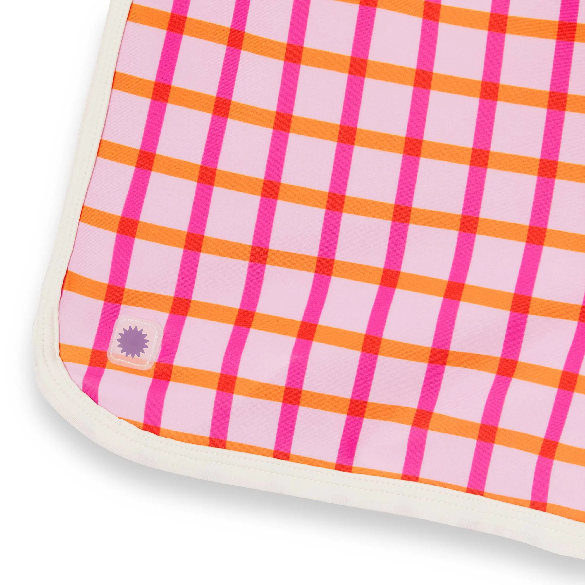 KiETLA ICONIK plavky s UV ochranou - šortky - Tartan Red 2-4 roky