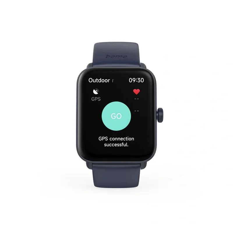 Hama 6010, smart hodinky GPS, telefonovanie, vode odolné IP68/3 ATM, Siri/Google Assistant, modré