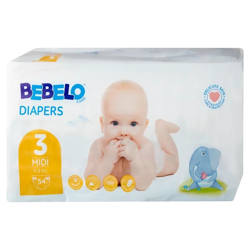 BEBELO CARE Plienky 3 Midi 1×54 ks, plienky