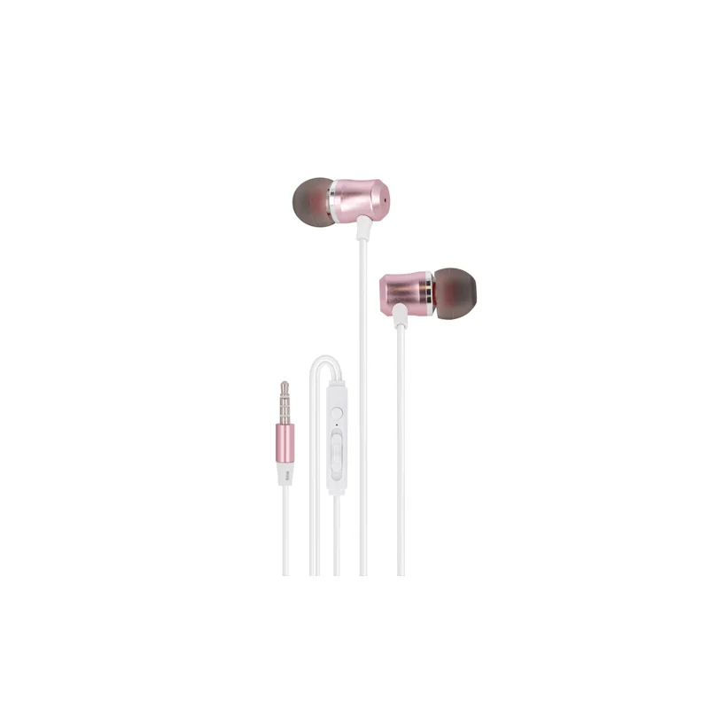 Slúchadlá do uši MAXLIFE MXEP-03 rose gold mikrof.