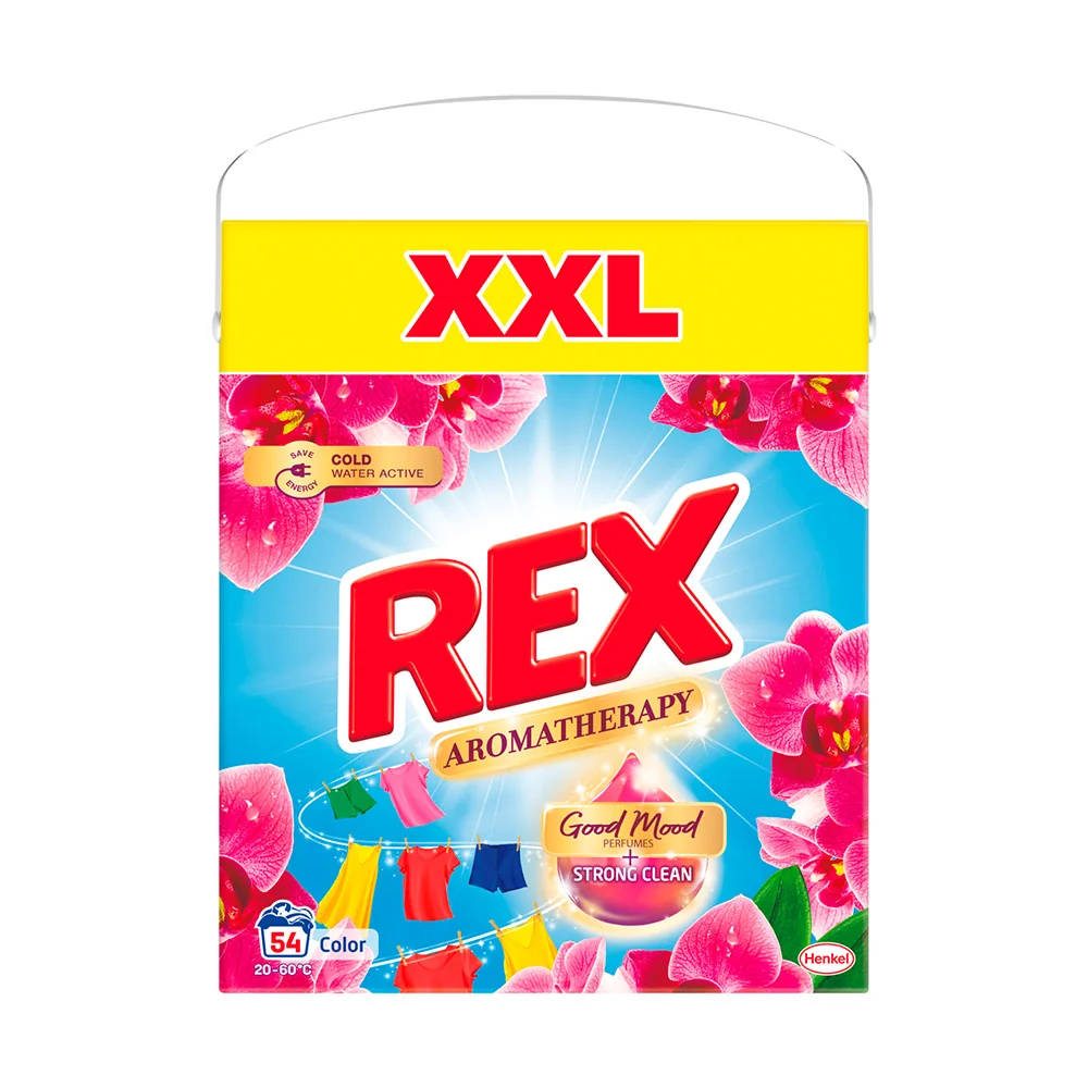 Rex AT prací prášok Orchid Color 54 praní 1×2970 g, prací prášok