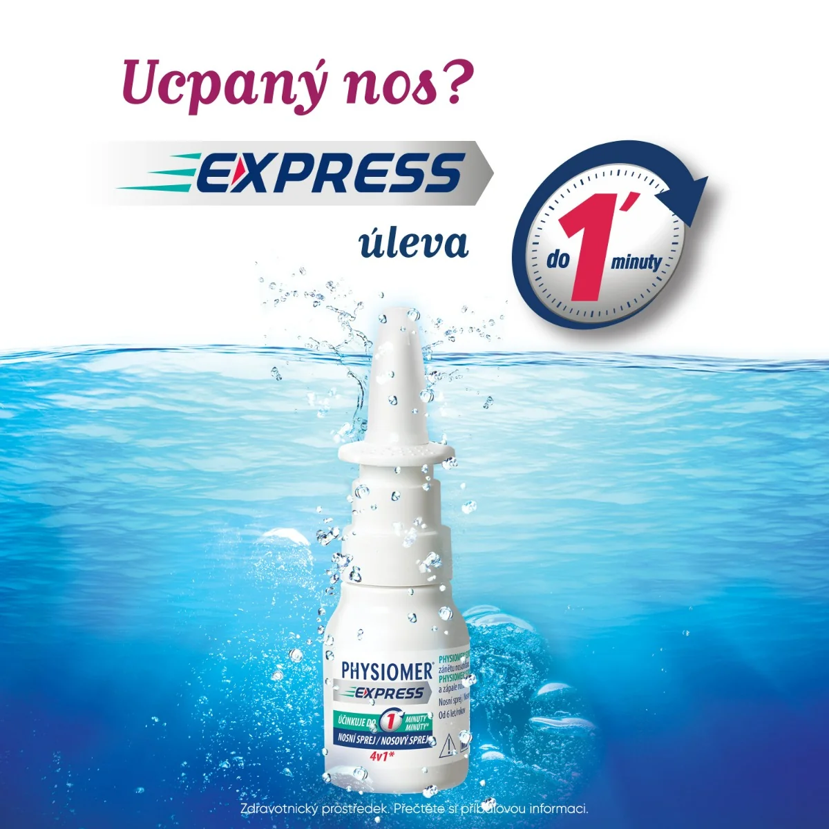Physiomer Express 20 ml 1×20 ml, nosový sprej
