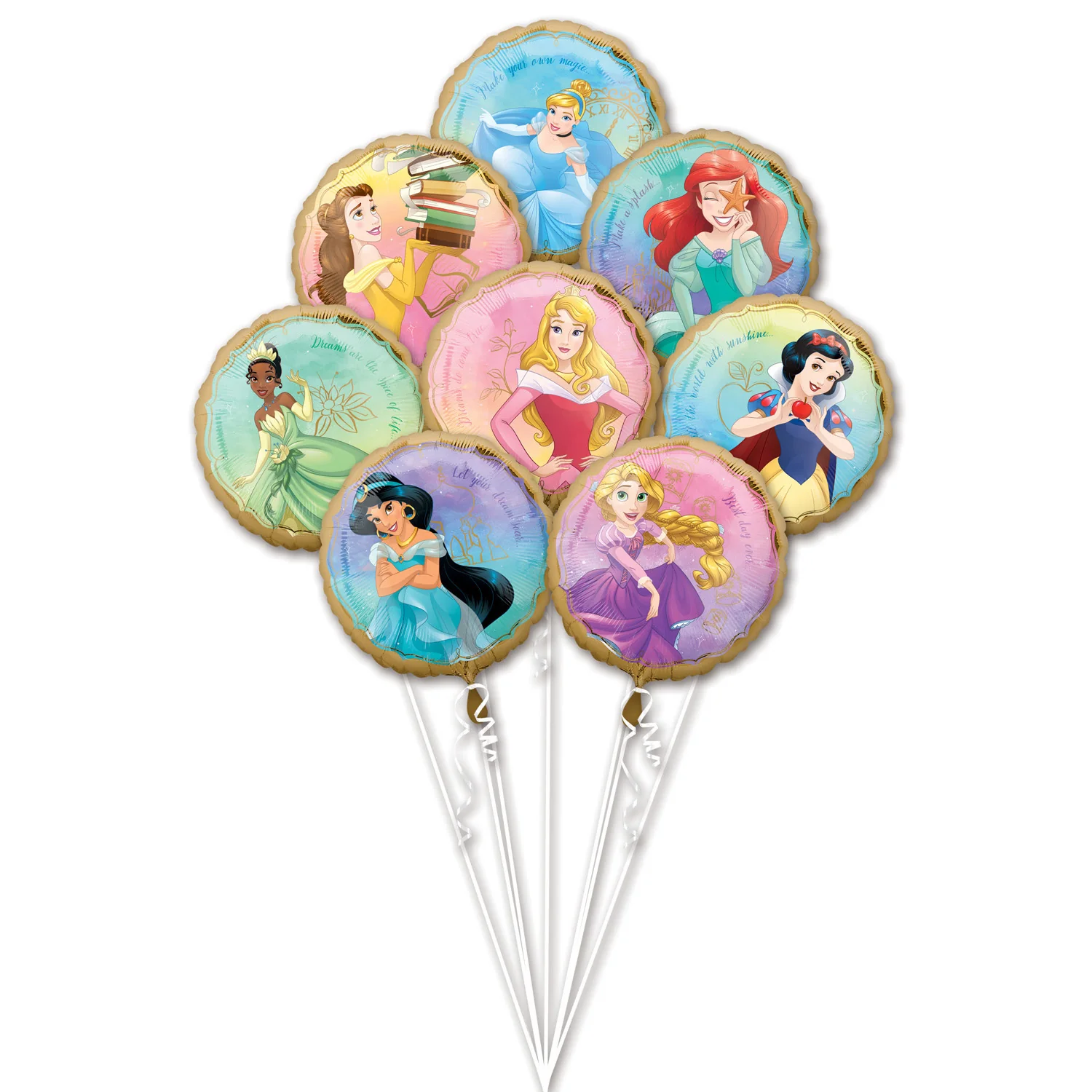Balónová kytica Disney Princezné 8ks