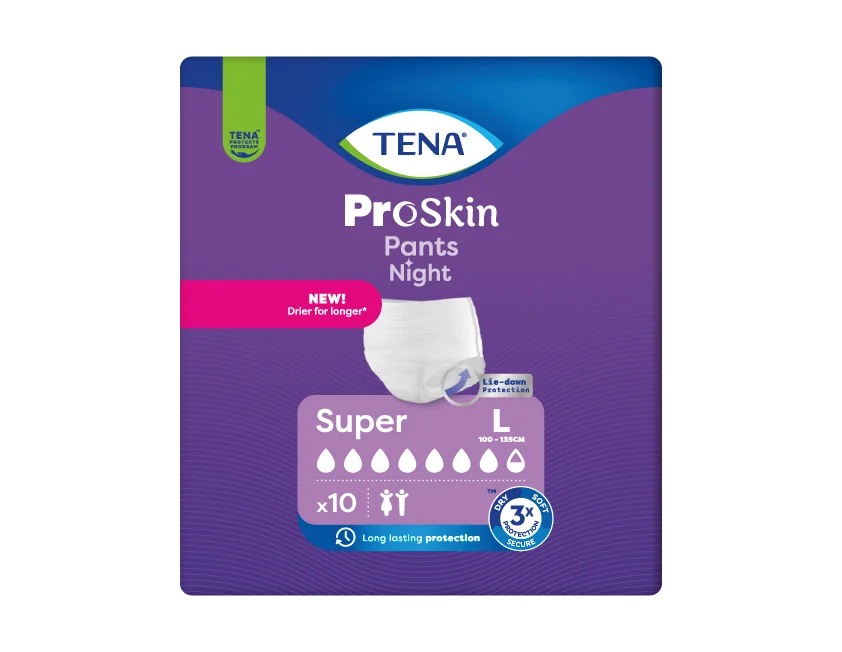 TENA Pants Night Super L 1×10 ks, naťahovacie absorpčné nohavičky na noc