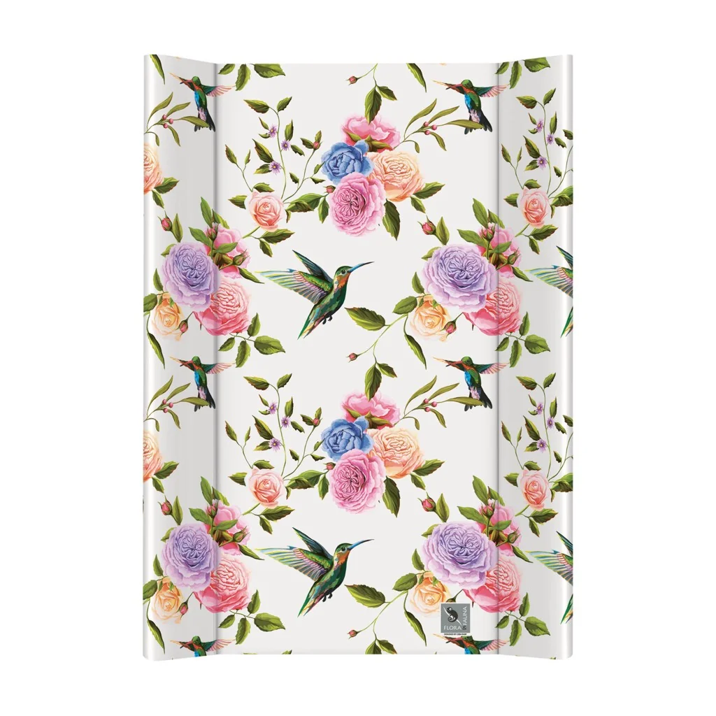 CEBA Podložka prebaľovacia 2-hranná s pevnou doskou (50x70) Comfort Flora&Fauna Flores 1×1 ks