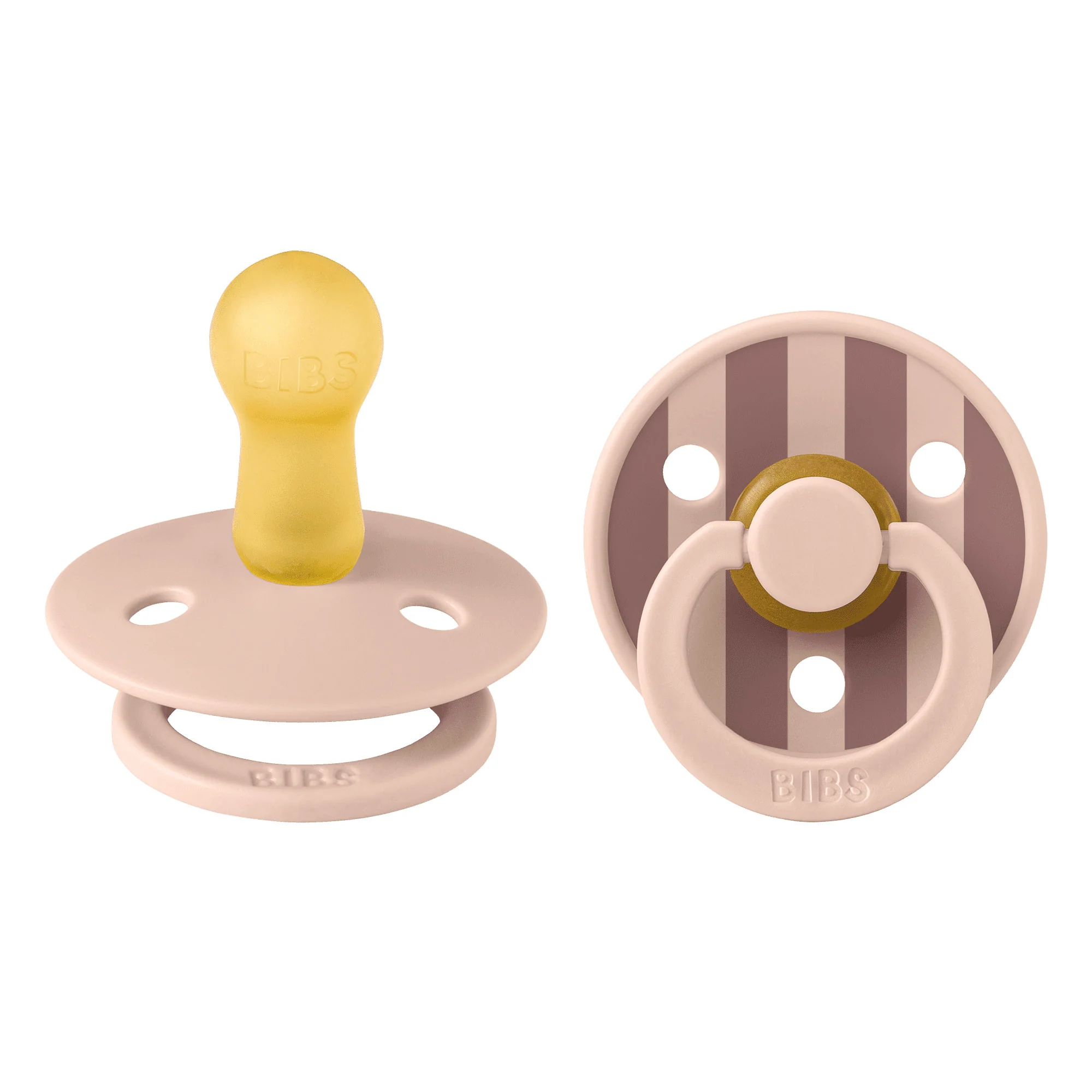 BIBS STUDIO Colour Block cumlíky z prírodného kaučuku 2ks veľkosť 2 - Baby Pink Coral Mix