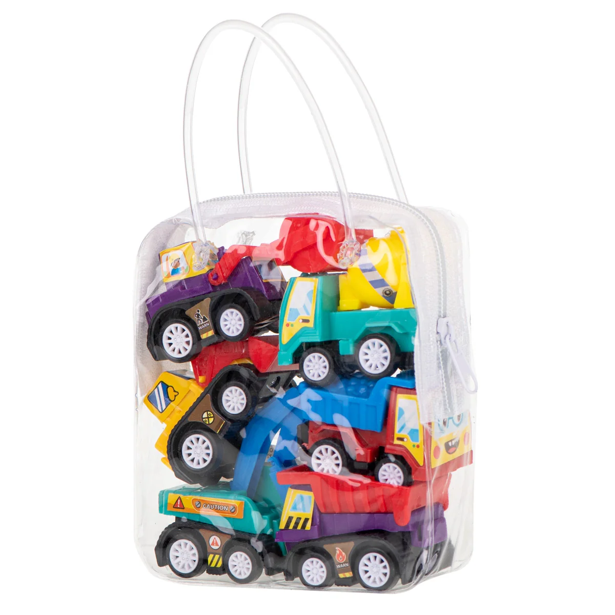 Autíčka s pohonom, stavebné stroje 6 ks set