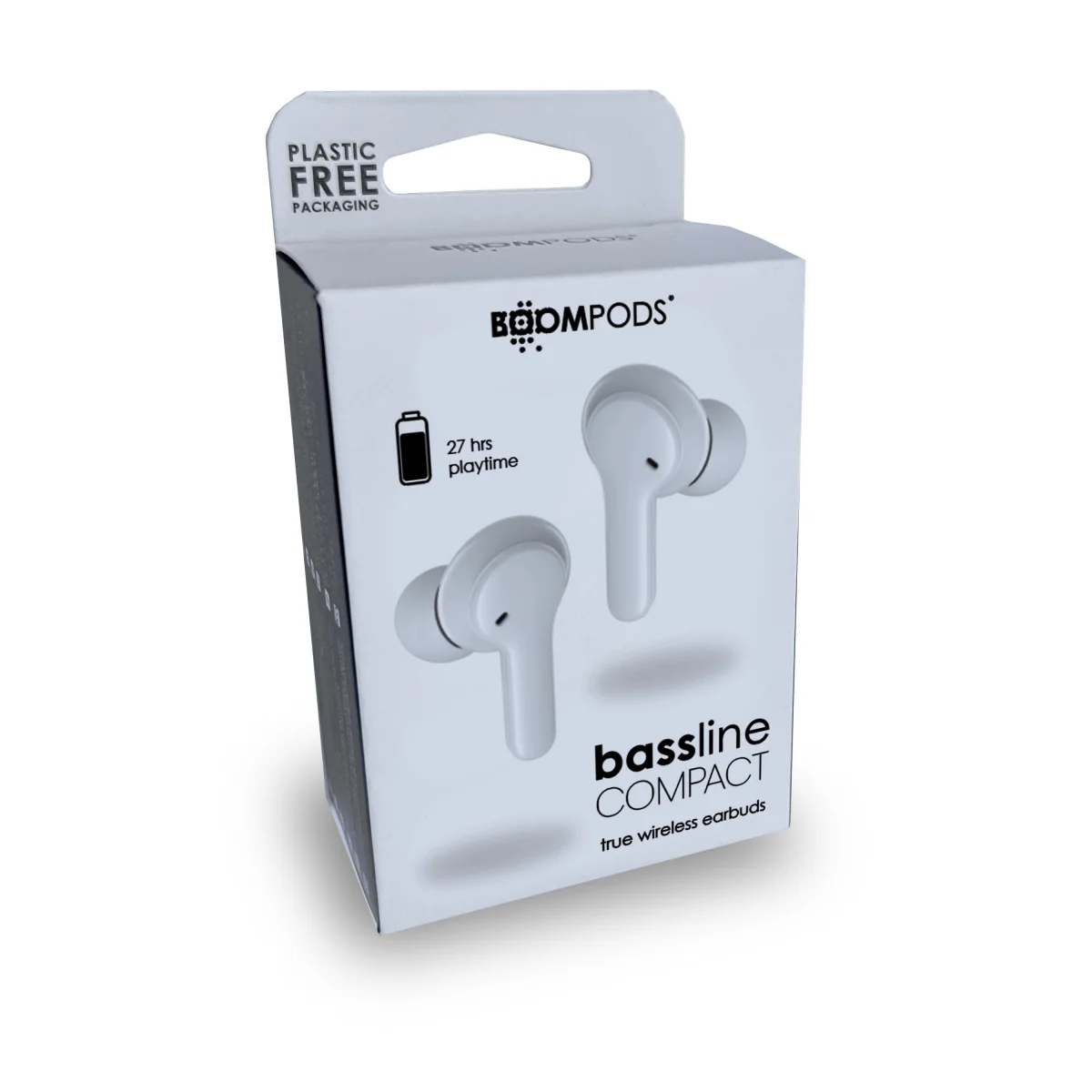 BOOMPODS bassline COMPACT bezdrôtové slúchadlá biele
