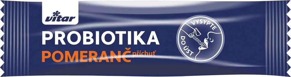 VITAR Probiotiká + Vláknina + Vitamín C,D 1×16 ks, výživový doplnok so sladidlami