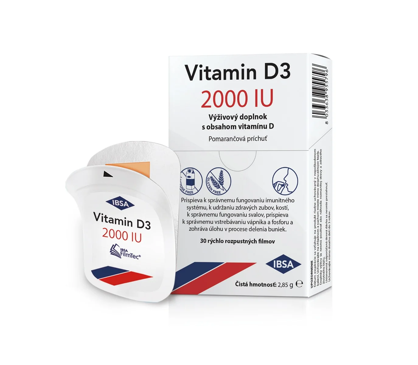 VITAMIN D3 IBSA 2000 IU 1×30 ks, doplnok výživy
