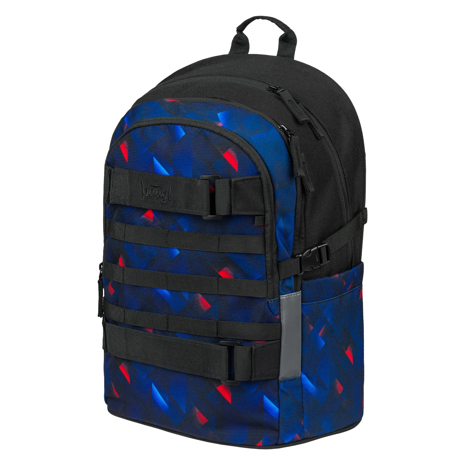 Baagl školský batoh Skate Indigo s popruhmi na skateboard