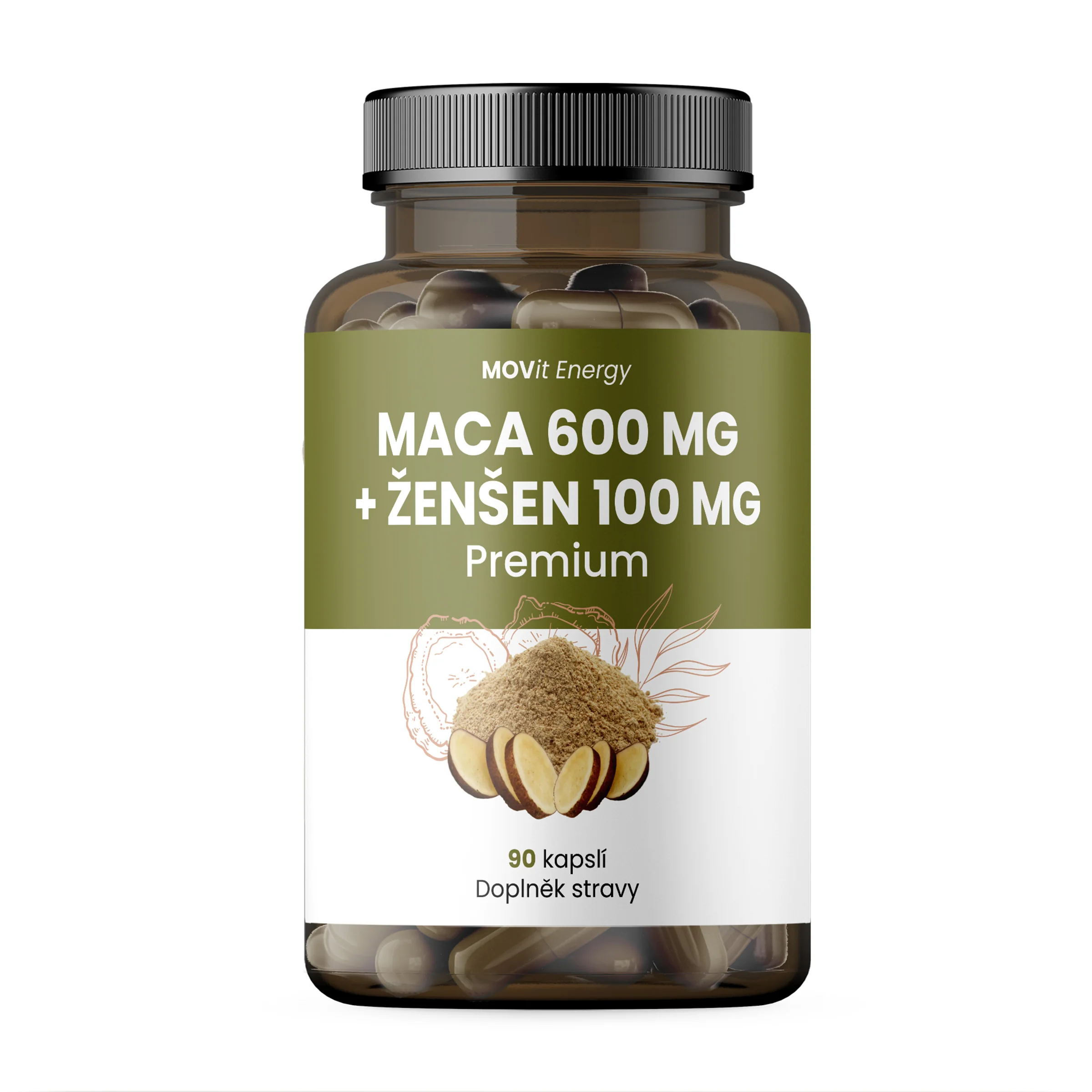 MOVit Maca 600 mg + Ženšen 100 mg 90 cps