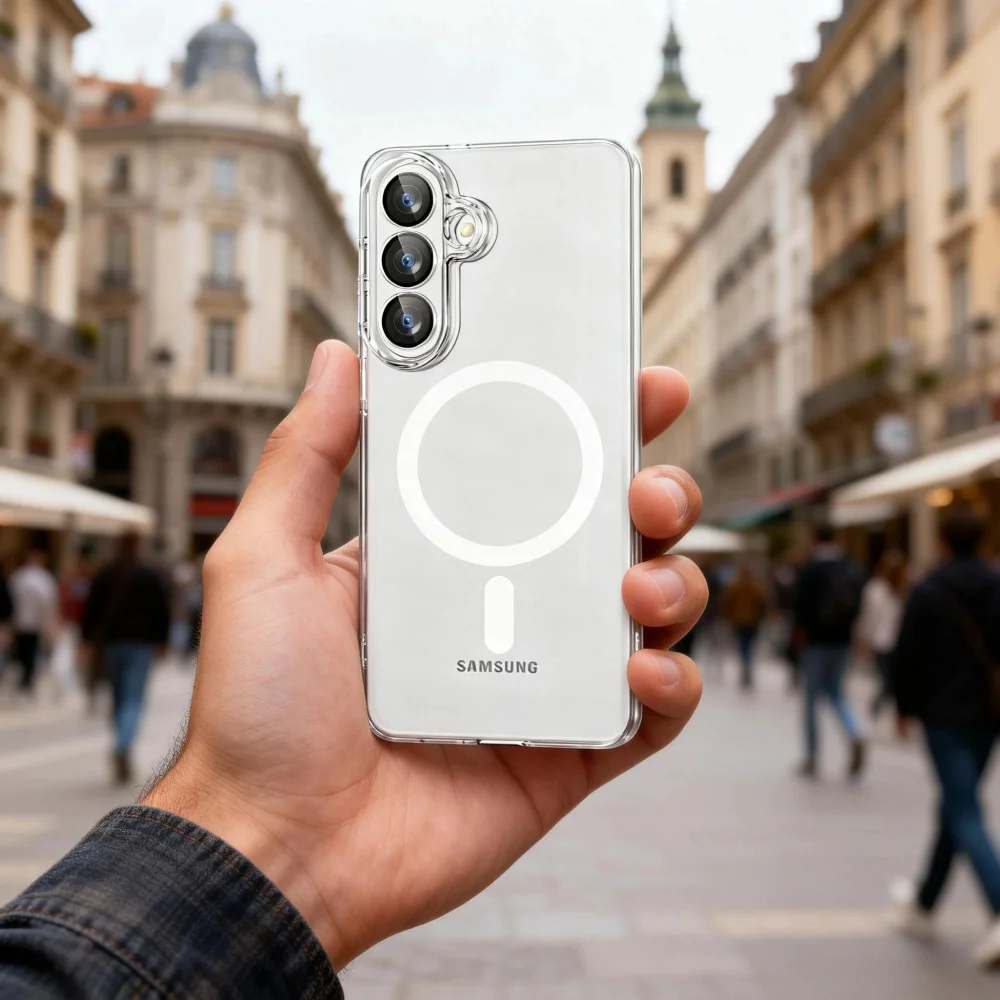 Tech-Protect FlexAir MagSafe kryt na Samsung Galaxy S26 Plus, priesvitný ný