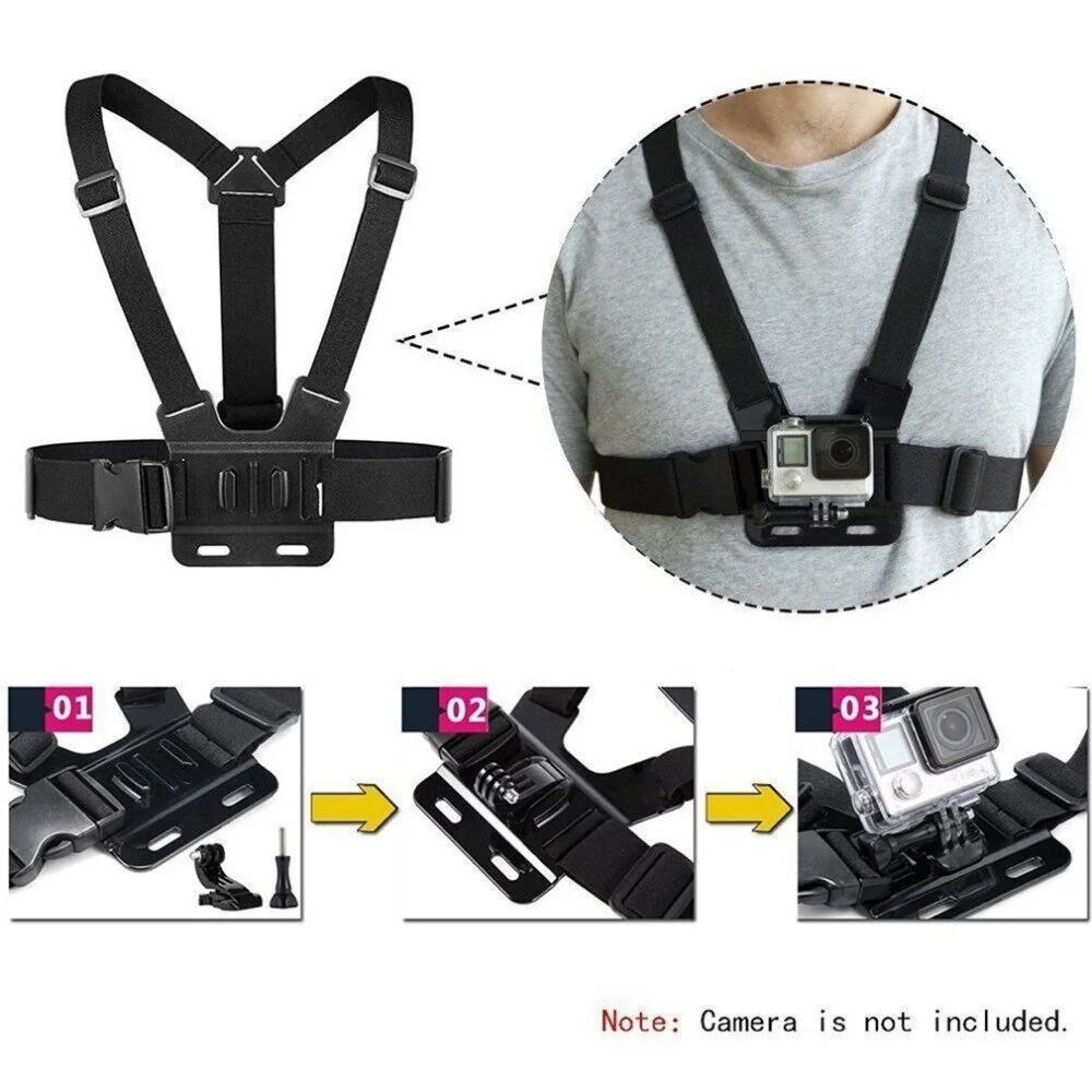 MG Harness popruh na hrudník pre športové kamery, čierny