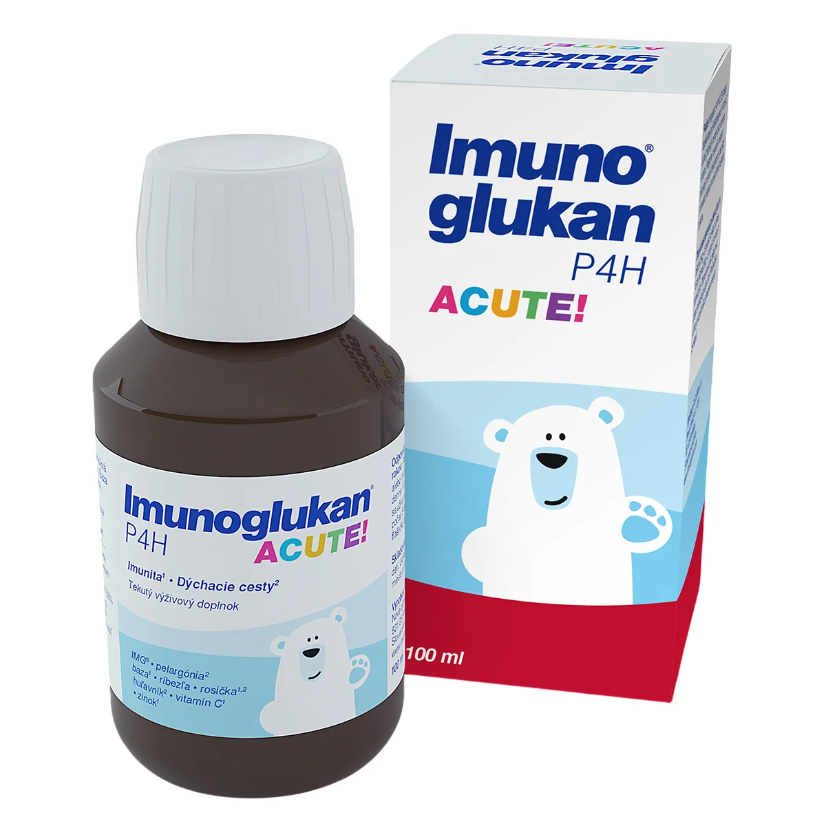 Imunoglukan P4H ACUTE KIDS 1×100 ml, podpora imunity