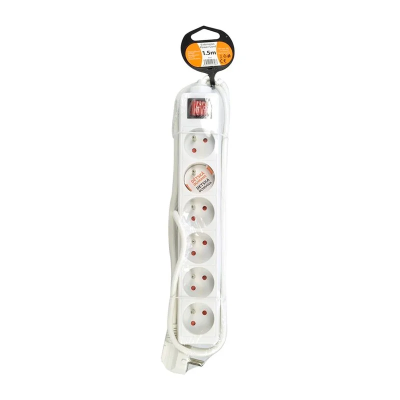 Predlžovací kábel 1,5m/6z+V PK156V