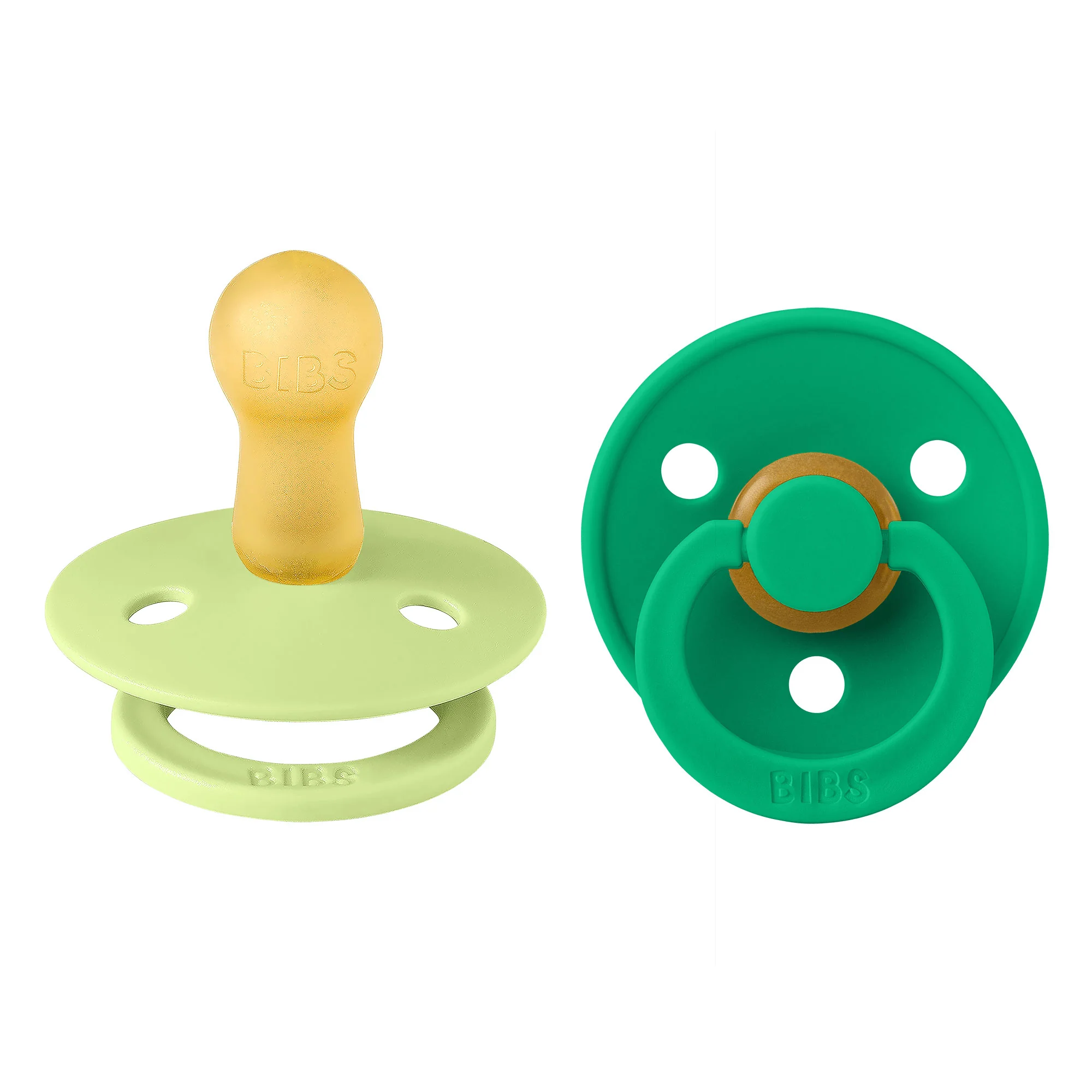 BIBS Colour cumlíky z prírodného kaučuku 2ks - veľkosť 2 Matcha / Cactus