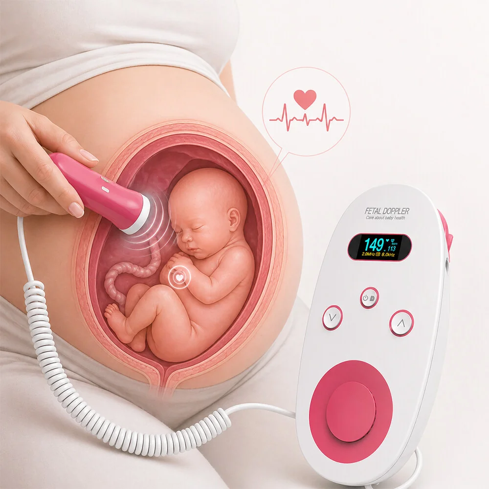 Fetálny doppler T9 – prenosný monitor srdcového tepu bábätka
