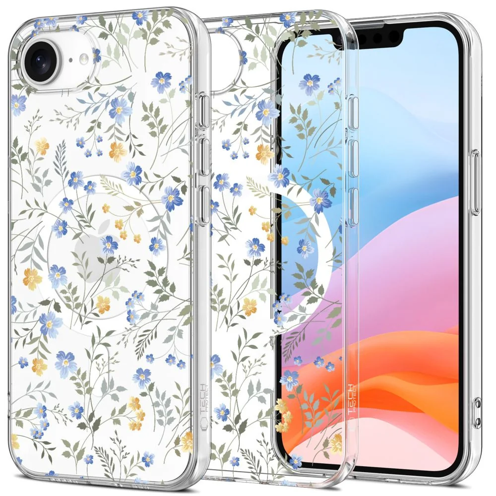 Tech-Protect FlexAir MagSafe kryt na iPhone 16e, spring flowers