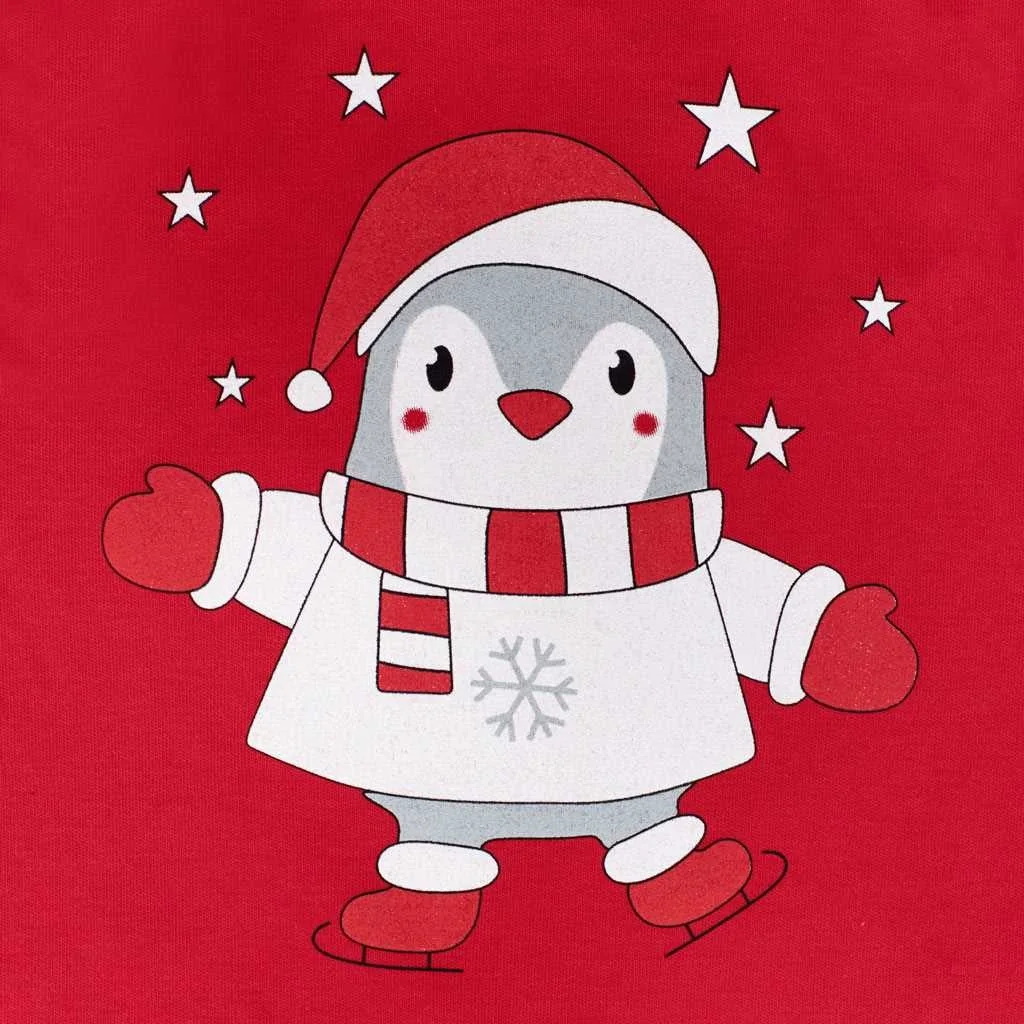 Dojčenské bavlnené dupačky Winter Penguin, vel. 86 (12-18m)