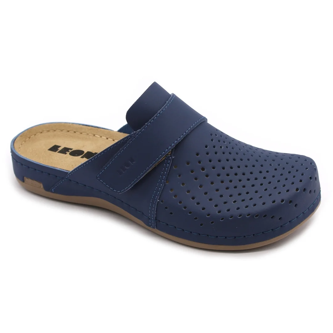 Leon 970 Dámska pracovná celokožená zdravotná obuv 39 - 25cm, modrá, 2,5 cm