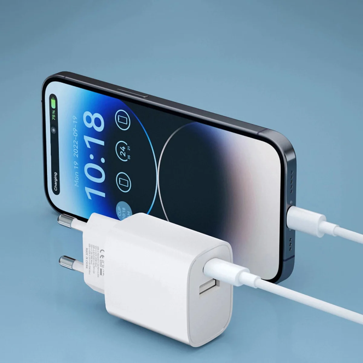 MG WGWCW sieťová nabíjačka USB / USB-C 20W, čierna 