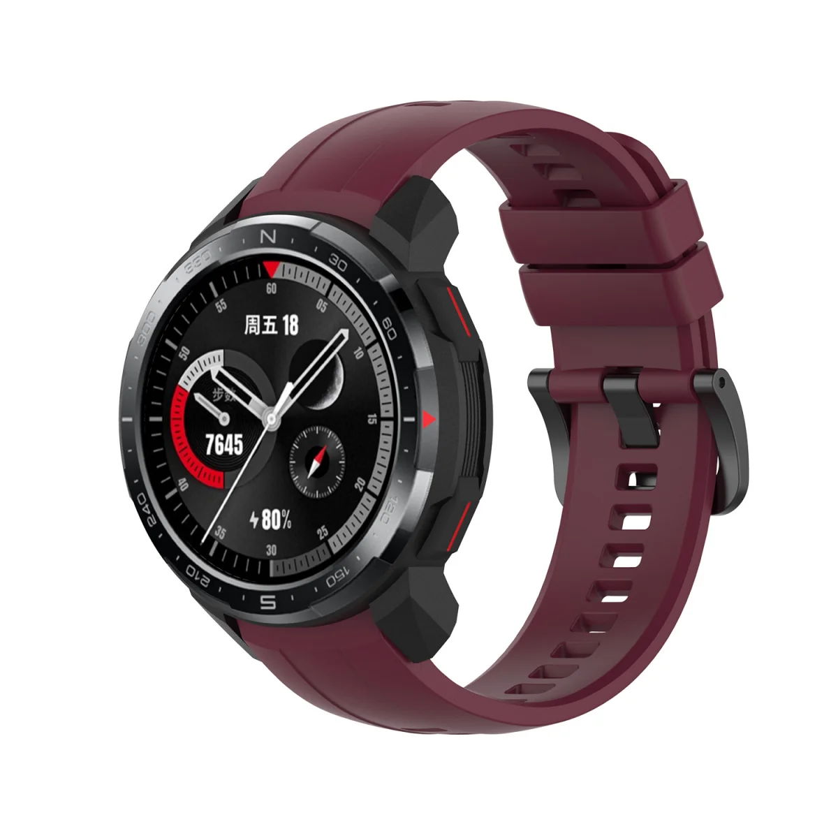 BStrap Silicone remienok na Honor Watch GS Pro vine red
